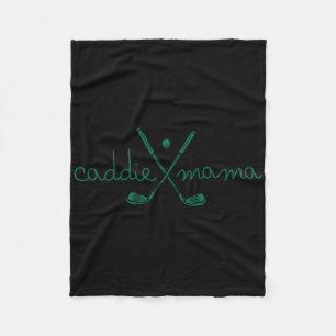 Caddie Mama Cute Golfing Golfer Mum Golf 1st Birth Fleece Blanket