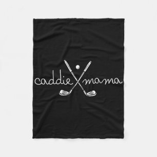 Caddie Mama Cute Golfing Golfer Mum Golf 1st Birth Fleece Blanket