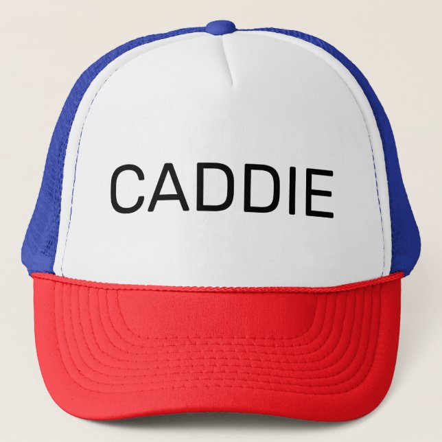 Caddie Youth Hat, Kids Caddie Outfit, Hole in One  Trucker Hat (Front)