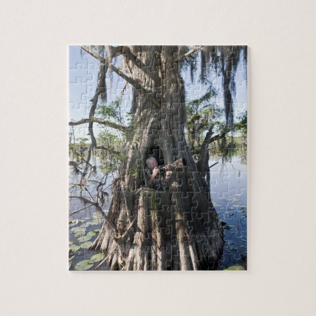 Caddo Lake, hunting blind Jigsaw Puzzle (Vertical)