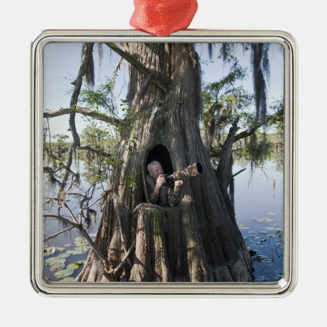 Caddo Lake, hunting blind Metal Ornament (Front)
