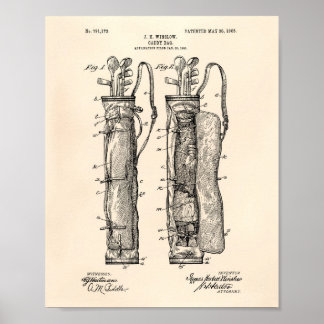 Caddy Bag 1905 Patent Art - Old Peper Poster