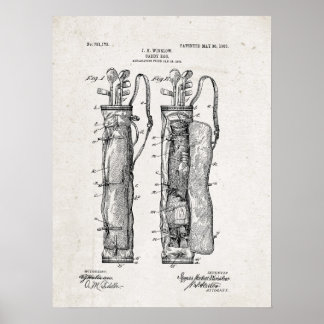 Caddy Bag Patent Print Poster