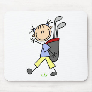 Caddy Carrying The Golf Bag Mousepad