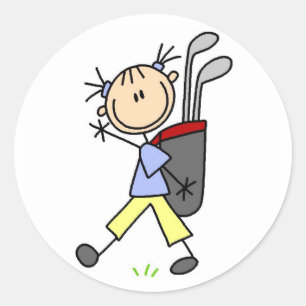 Caddy Carrying The Golf Bag Sticker