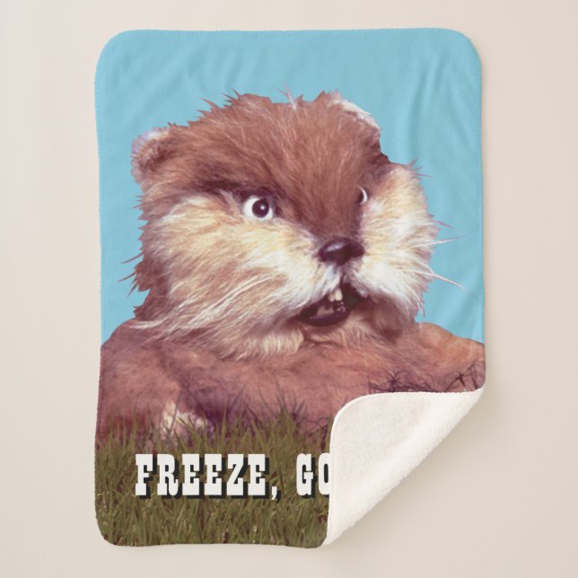 Caddyshack | Freeze, Gopher! Sherpa Blanket (Front)