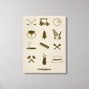 Caddyshack Icons Canvas Print