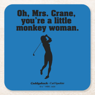 Caddyshack   Oh Mrs. Crane Square Paper Coaster