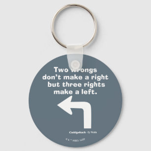 Caddyshack   Two Wrongs Don't Make A Right Key Ring