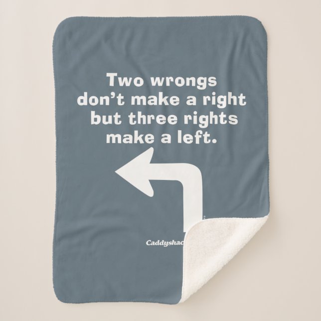 Caddyshack | Two Wrongs Don't Make A Right Sherpa Blanket (Front)