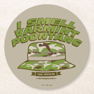 Caddyshack   Varmint Poontang Round Paper Coaster