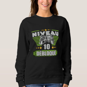 Cadeau 10 ans Anniversaire Gamer Niveau 10 Sweatshirt