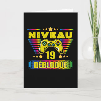 Cadeau 19 ans Anniversaire Gamer Niveau 19 Card