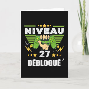 Cadeau 27 ans Anniversaire Gamer Niveau 27 Card