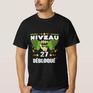 Cadeau 27 ans Anniversaire Gamer Niveau 27 T-Shirt