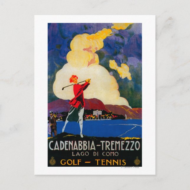 CadenabbiaTremezzo Vintage PosterEurope Postcard (Front)