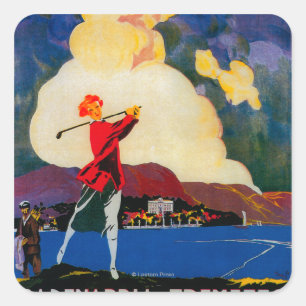 CadenabbiaTremezzo Vintage PosterEurope Square Sticker