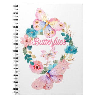 Caderno Espiral com Foto butterflies Notebook