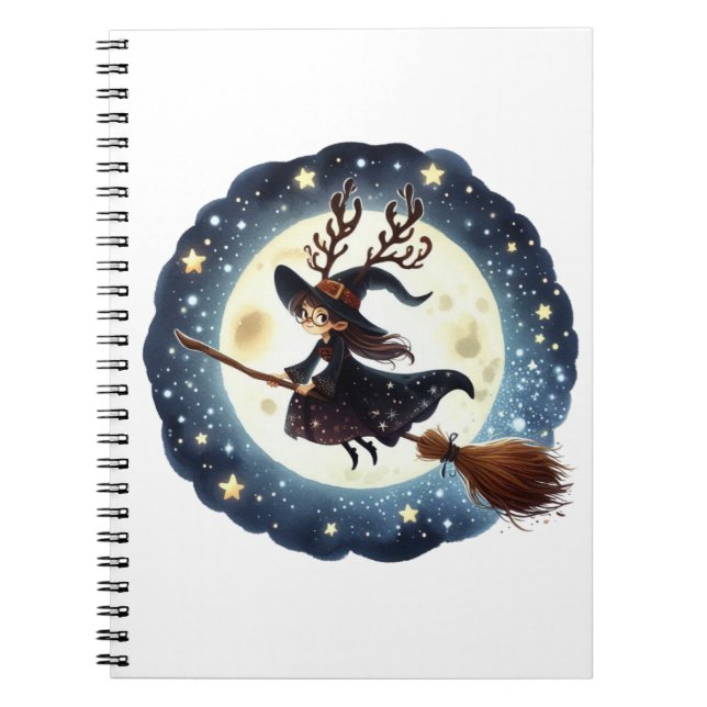 Caderno Viagem da Bruxa Natalina Notebook (Front)