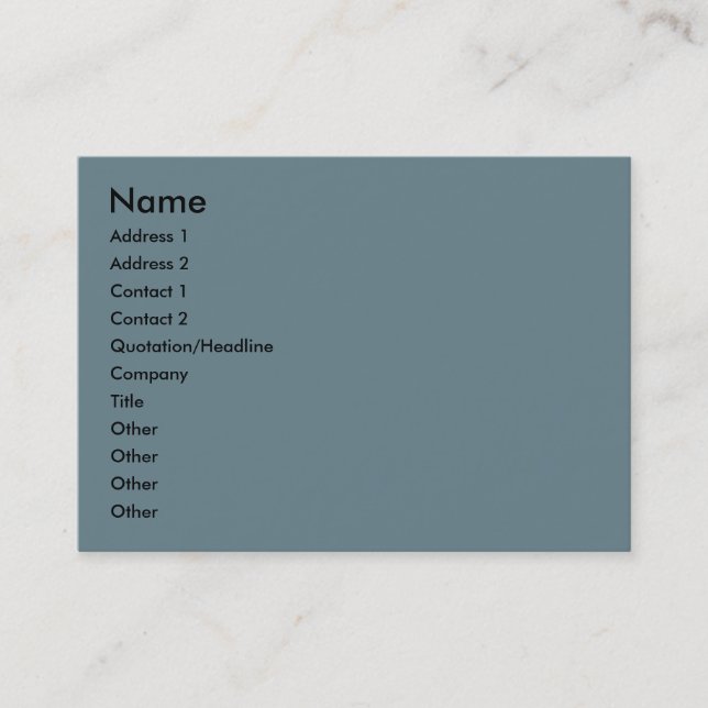 Cadet Blue Business Card (Front)
