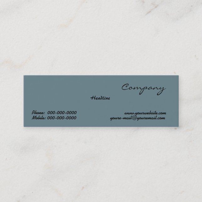 Cadet Blue Business Card (Front)