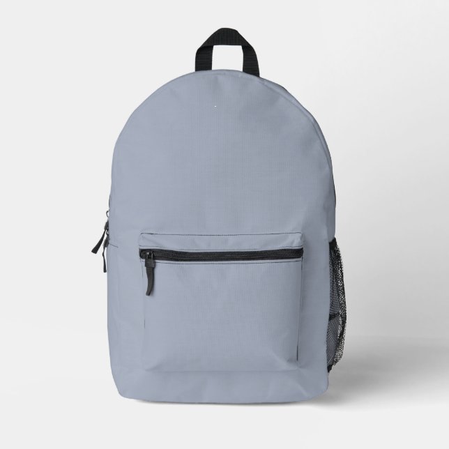 Cadet blue (Crayola) (solid colour)   Printed Backpack (Front)