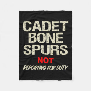 Cadet Bone Spurs Shirt Funny Military Anti Trump Fleece Blanket