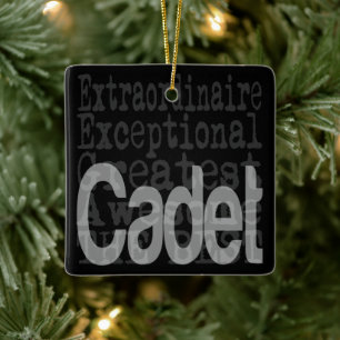 Cadet Extraordinaire Ceramic Ornament