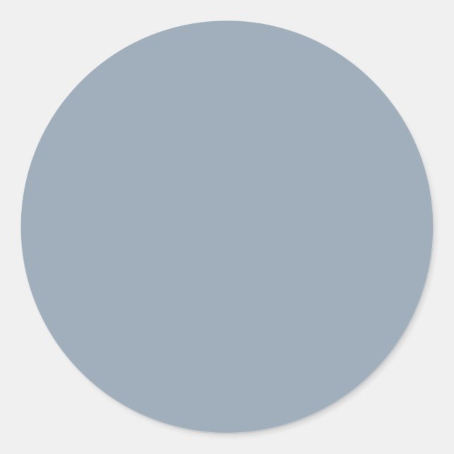 Cadet Grey Solid Colour Classic Round Sticker (Front)