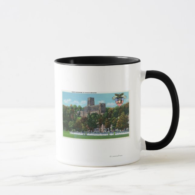 Cadets Marching to Parade Grounds Scene Mug (Right)