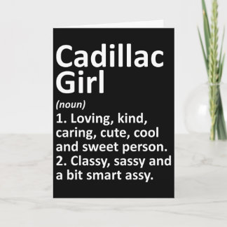 Cadillac Girl Mi Michigan Funny City Home Roots Gi Card