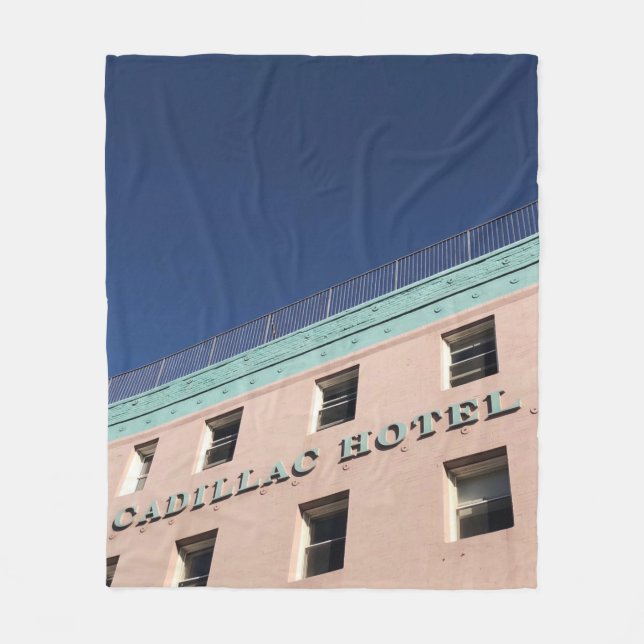 CADILLAC HOTEL BUILDING FLEECE BLANKET (Front)
