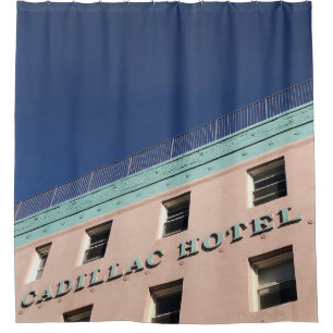 CADILLAC HOTEL BUILDING SHOWER CURTAIN