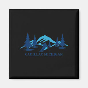 Cadillac michigan ski resort skiing skier magnet