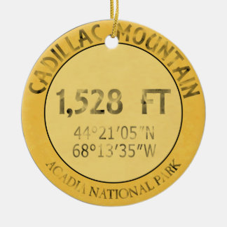 Cadillac Mountain Ceramic Ornament