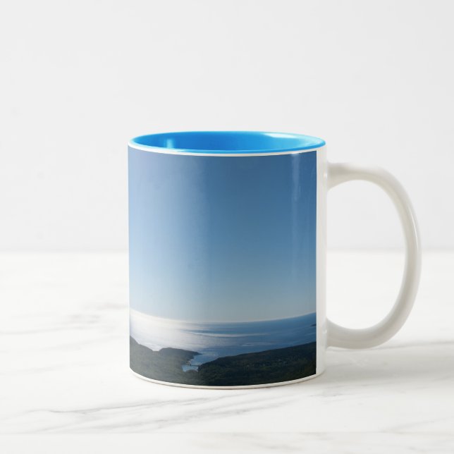 Cadillac Mountain Light Blue 11 oz Two-Tone Mug (Right)