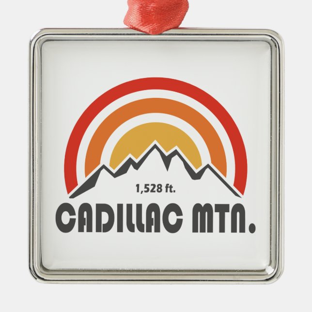 Cadillac Mountain Metal Ornament (Front)