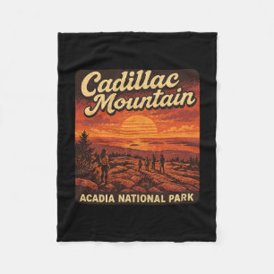Cadillac Mountain Sunrise Maine Acadia National Pa Fleece Blanket