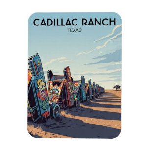 Cadillac Ranch Texas Travel Magnet