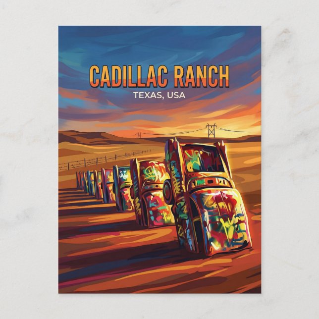 Cadillac Ranch USA Postcard (Front)