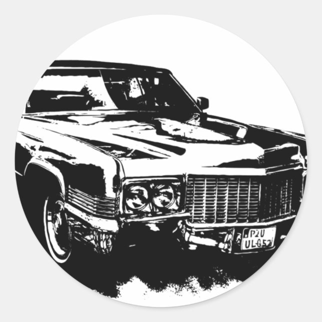 cadillac series deville eldorado sts classic rare round sticker (Front)