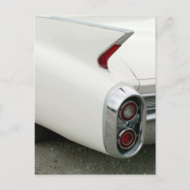 Cadillac Tail Fin and Taillights Postcard (Front)