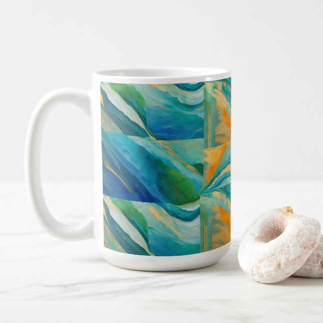 “Cádiz” A Colourful Tiled Effect Coffee Mug (With Donut)