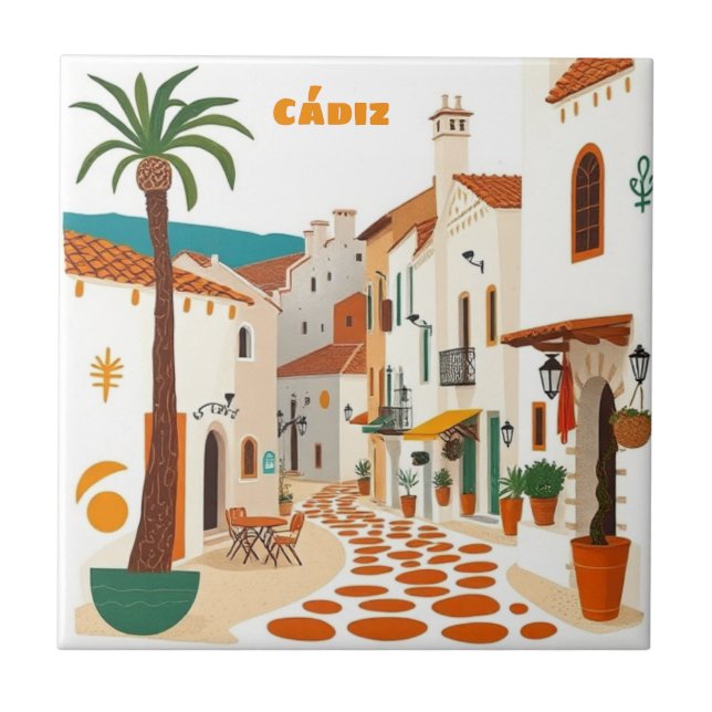 Cádiz Andalusia Spain Ceramic Tile (Front)