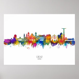 Cádiz Spain Skyline Poster