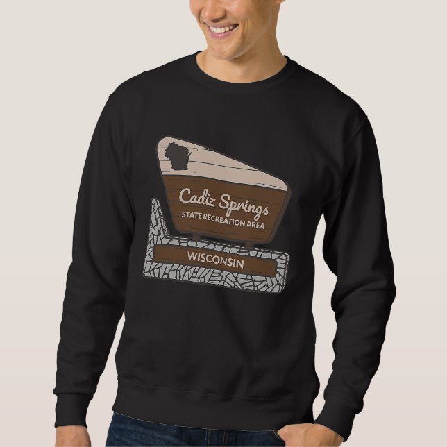 Cadiz Springs State Recreation Area Wisconsin WI V Sweatshirt (Front)