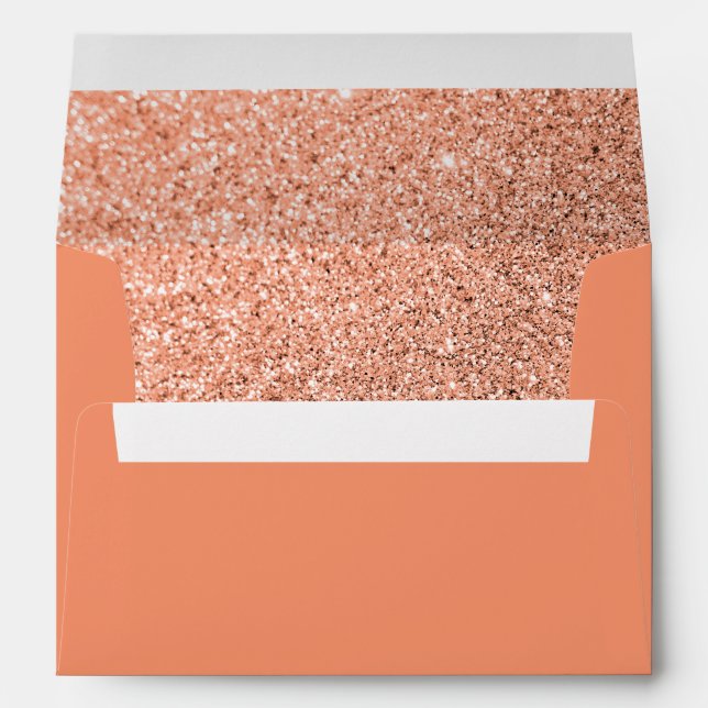 Cadmium Orange Glitter Envelope (Back (Bottom))