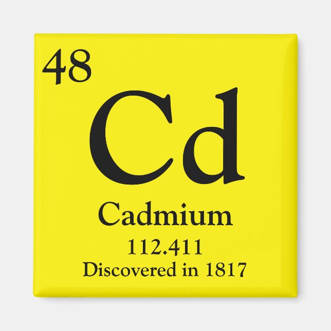 Cadmium Periodic Table Magnet (Front)