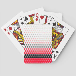 Cadmium Red and Black Polka Dot Playing Cards