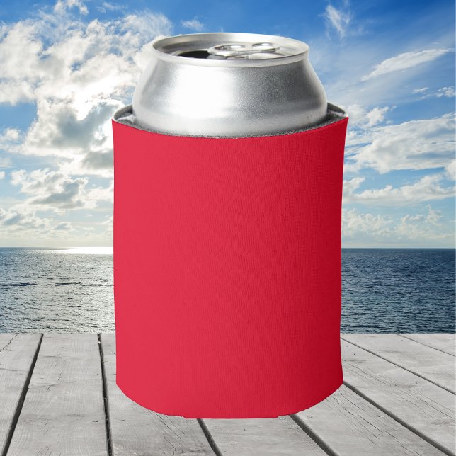 Cadmium Red Solid Color Can Cooler (Creator Uploaded)